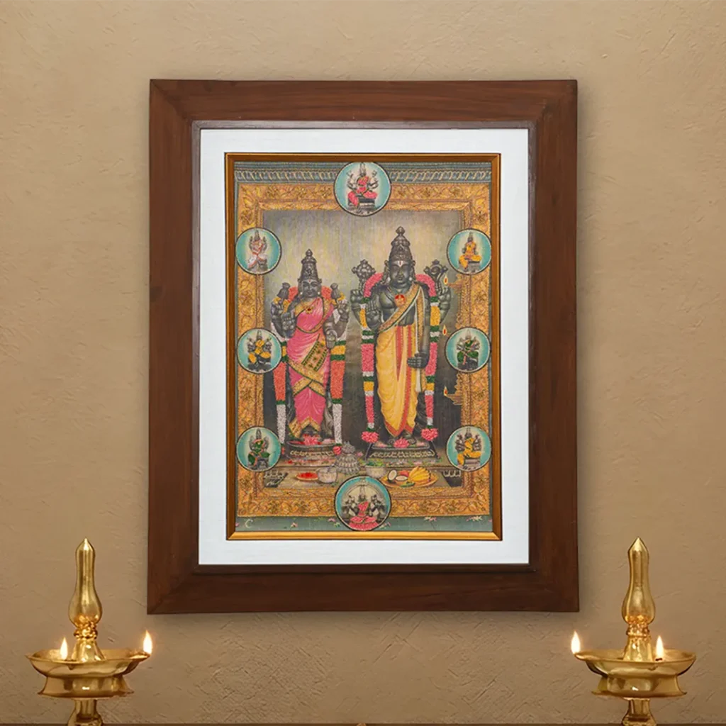 Ashtalakshmi Besantnagar – Traditional Indian Art Print by MU Ramalingam | Chithiraalayam, Chennai