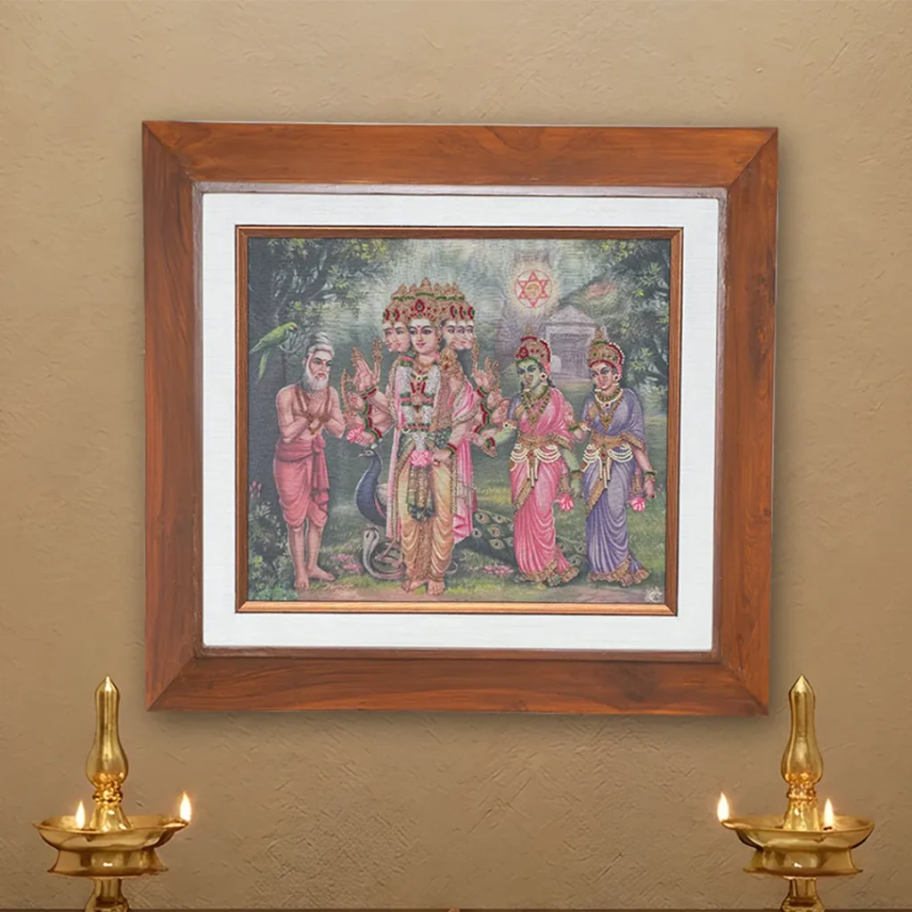 Lord Murugar Arunagirinathar – Traditional Indian Art Print by TS Subbiah | Chithiraalayam, Chennai