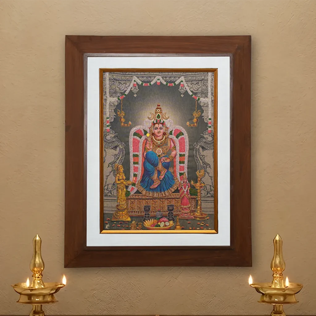 Sri Kamalambigai – Traditional Indian Art Print by TS Subbiah | Chithiraalayam, Chennai