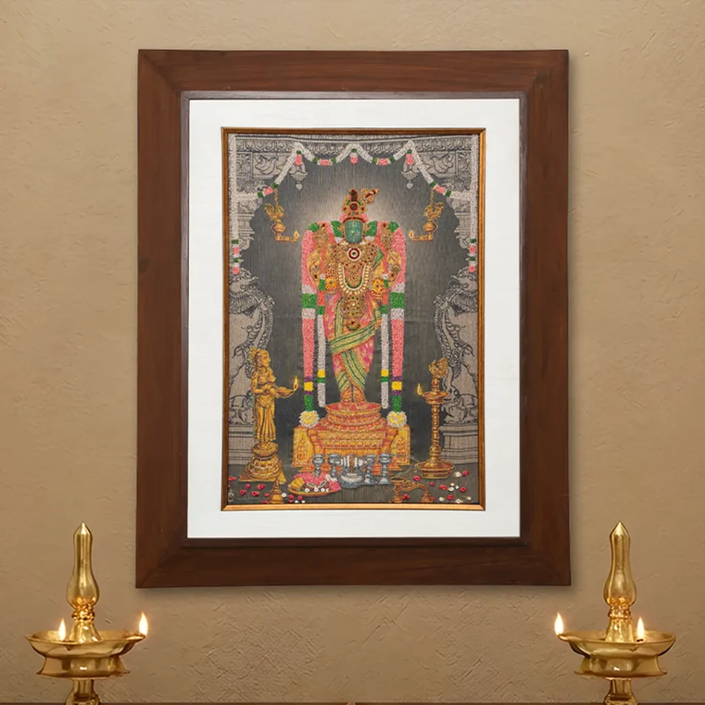 Sri Karpagambal – Traditional Indian Art Print by TS Subbiah | Chithiraalayam, Chennai