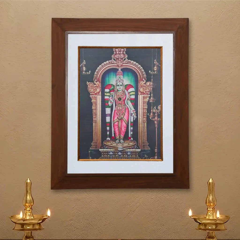 Sri Meenakshi – Traditional Indian Art Print by TS Subbiah | Chithiraalayam, Chennai