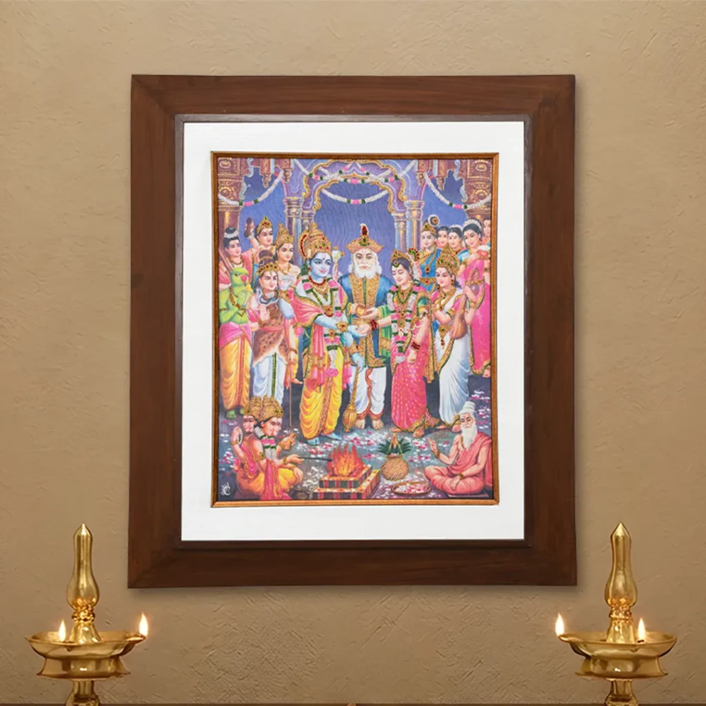Srinivasa Thirukalyanam – Traditional Indian Art Print by C Kondiah Raju | Chithiraalayam, Chennai